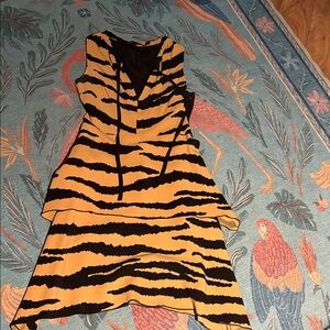 Proenza Schouler Black and Gold Dress